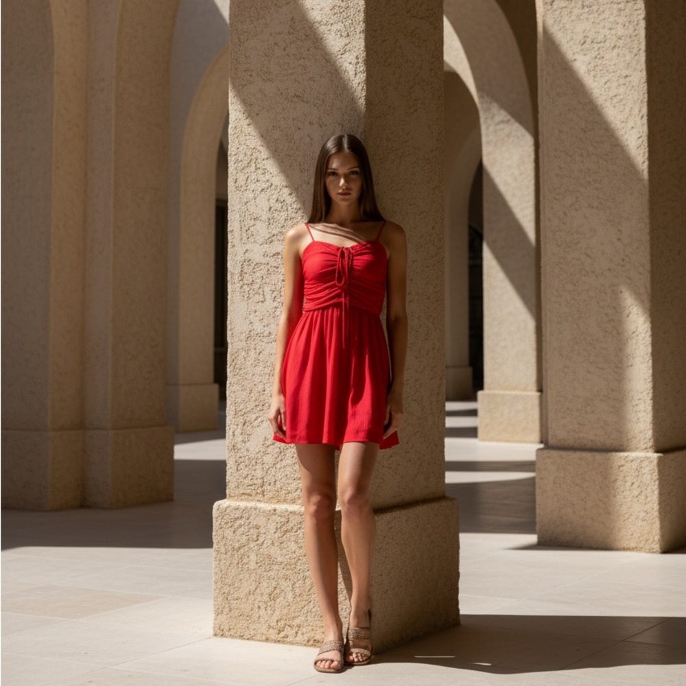 NWT House of Harlow 1960 Keyhole Draped Mini Dress